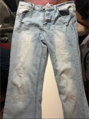 Zara Light Blue Women's Distressed Jeans